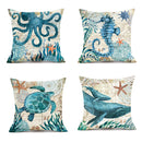 Cushion Covers Sea Turtle Printed Throw Pillow Cases For Home Decorating