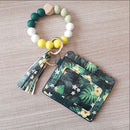 Fashion Beaded Bracelet Girls Small Wallet Lemon Printing Card holder