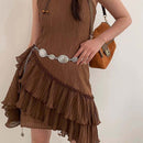 Bohemian Antique Style Metal Waist Chain SUNFLOWER Belt