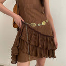 Bohemian Antique Style Metal Waist Chain SUNFLOWER Belt