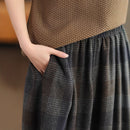 Women's Wool Skirt Yarn-dyed Plaid Warm A- Line