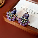 Retro Diamonds Zircon Tassel Earrings Affordable Luxury