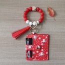 Fashion Beaded Bracelet Girls Small Wallet Lemon Printing Card holder