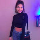 Sexy beautiful back in black base shirt