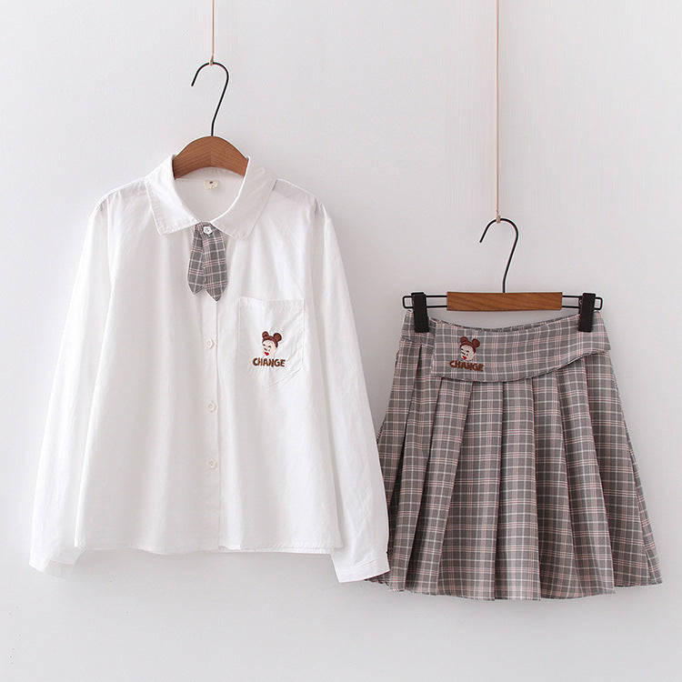 Japanese female student in shirt