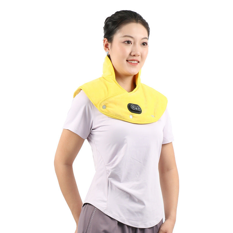 Vibration Massage Thermal Electric Heating Shawl Shoulder Pad Cervical Carbon Fiber