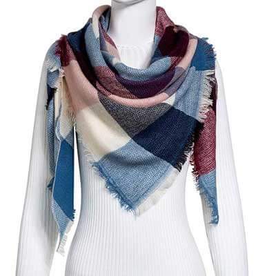 esign Women Triangles Scarf Long Scarves Shawl Autumn Winter