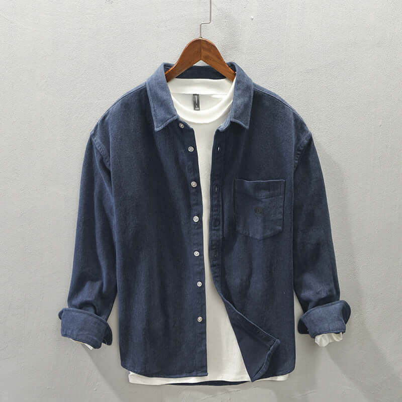 Men's Brushed Long Sleeve Casual Shirt