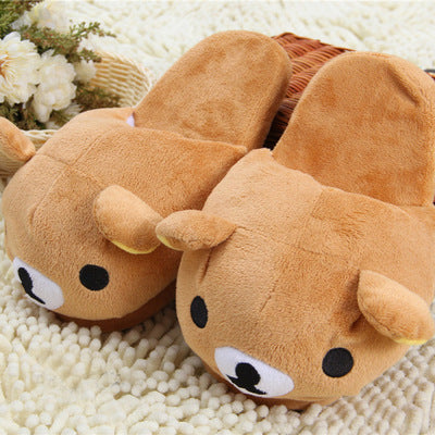 Winter warm plush slippers
