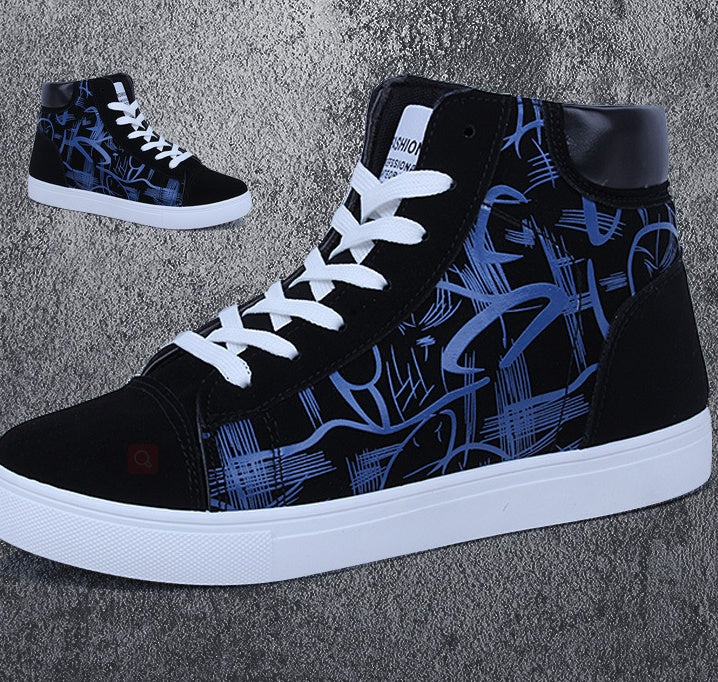 Spring high top shoes Korean Edition men's shoes