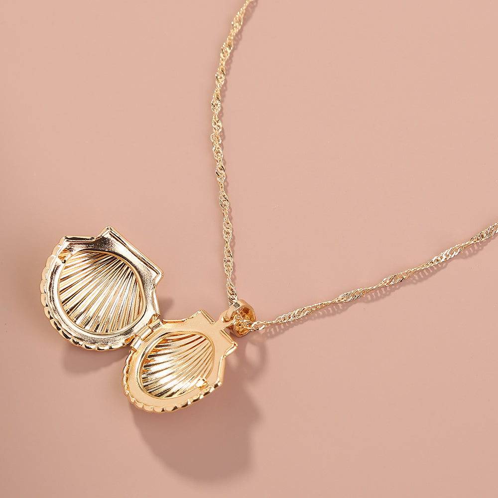 A Copper Shell Necklace That Opens