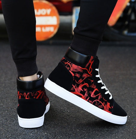 Spring high top shoes Korean Edition men's shoes