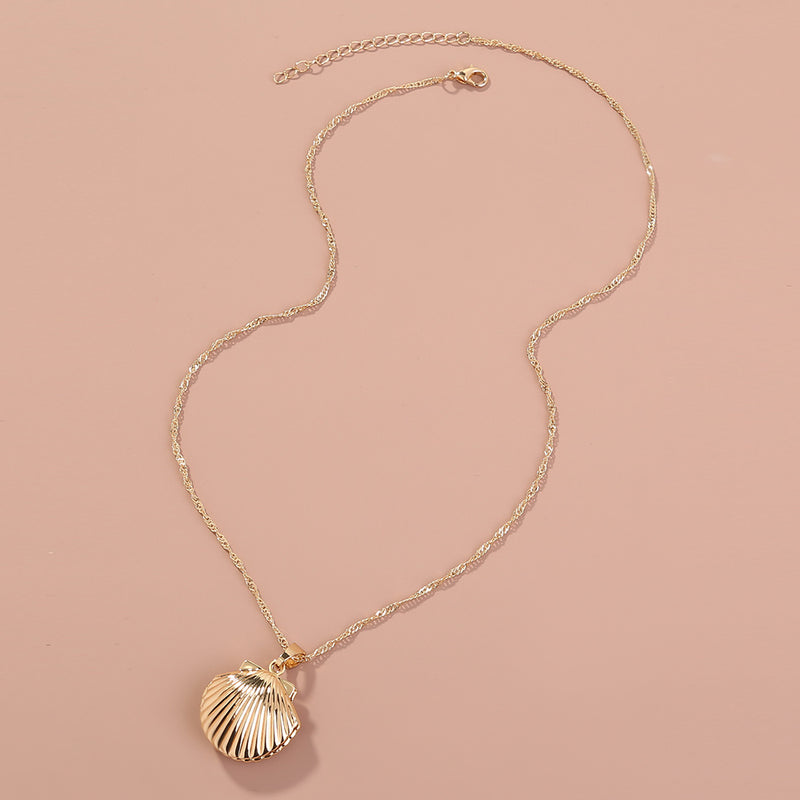 A Copper Shell Necklace That Opens