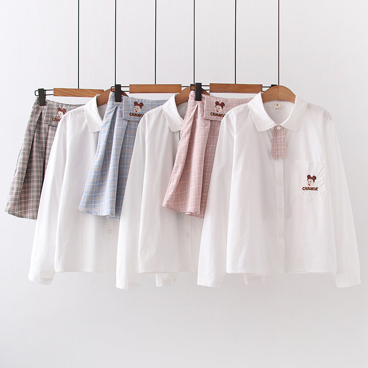 Japanese female student in shirt