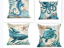 Cushion Covers Sea Turtle Printed Throw Pillow Cases For Home Decorating