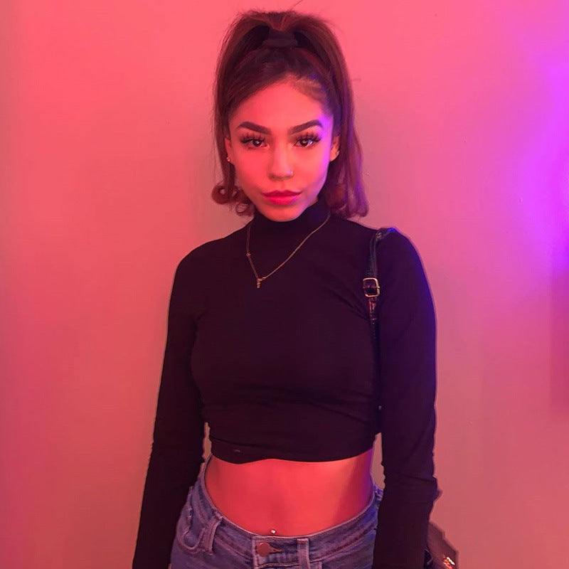 Sexy beautiful back in black base shirt