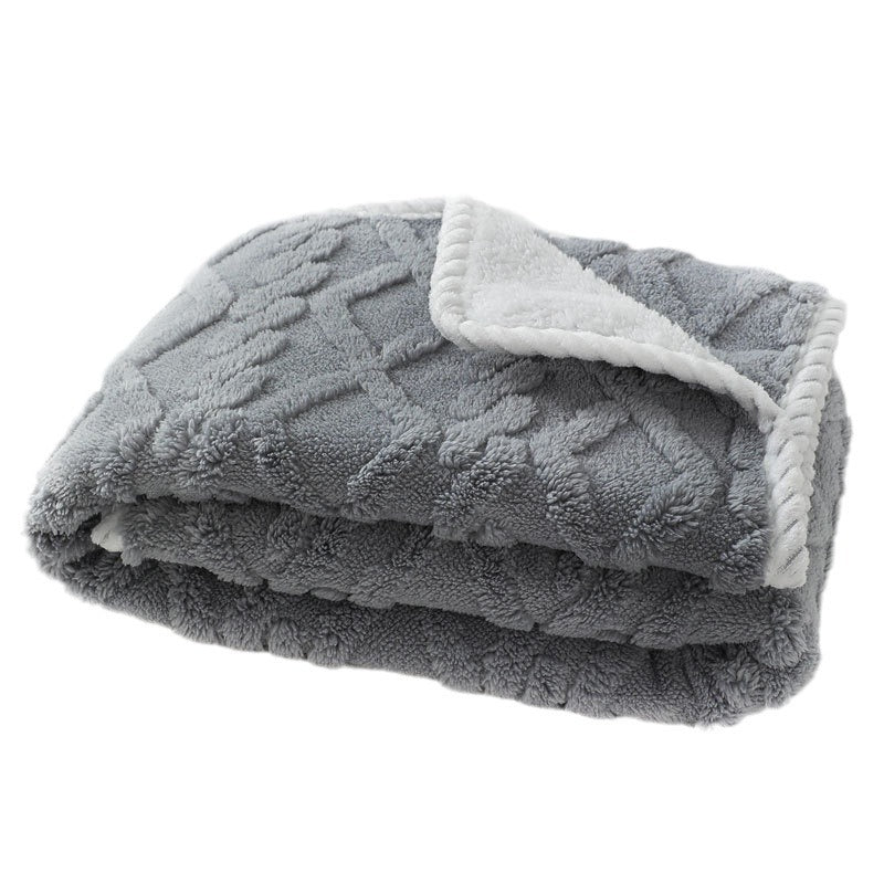 Pet Plush Blanket Thick Warm Waterproof Machine Washable Soft Cozy Winter Dog Cat Bed Throw Blanket Sleeping Quilt Pet Supplies