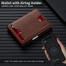 Genuine Leather Bifold Wallet Men, RFID Shielding Wallet Front Pocket Wallet,