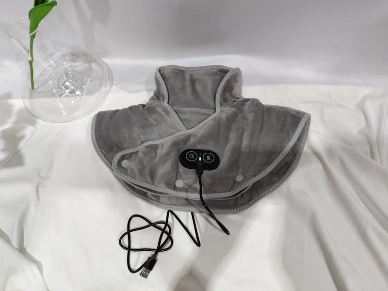 Vibration Massage Thermal Electric Heating Shawl Shoulder Pad Cervical Carbon Fiber