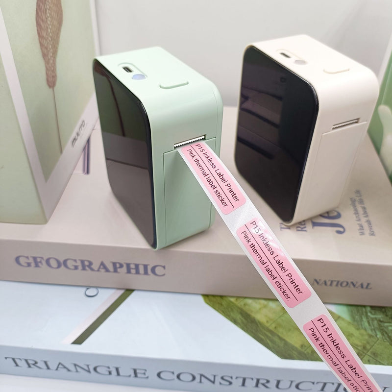 Wireless Printer P15 Mini Label Maker APP 17 Languages