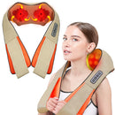 Electric 3D Shiatsu Neck & Shoulder Massager – Heated Deep Tissue Massage Pillow for Home, Office & Car