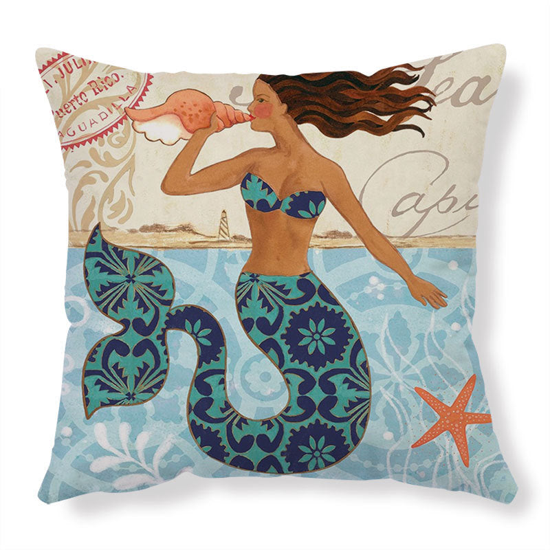 Cushion Covers Sea Turtle Printed Throw Pillow Cases For Home Decorating