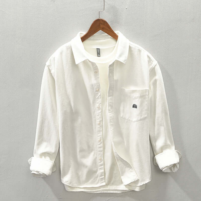 Men's Brushed Long Sleeve Casual Shirt