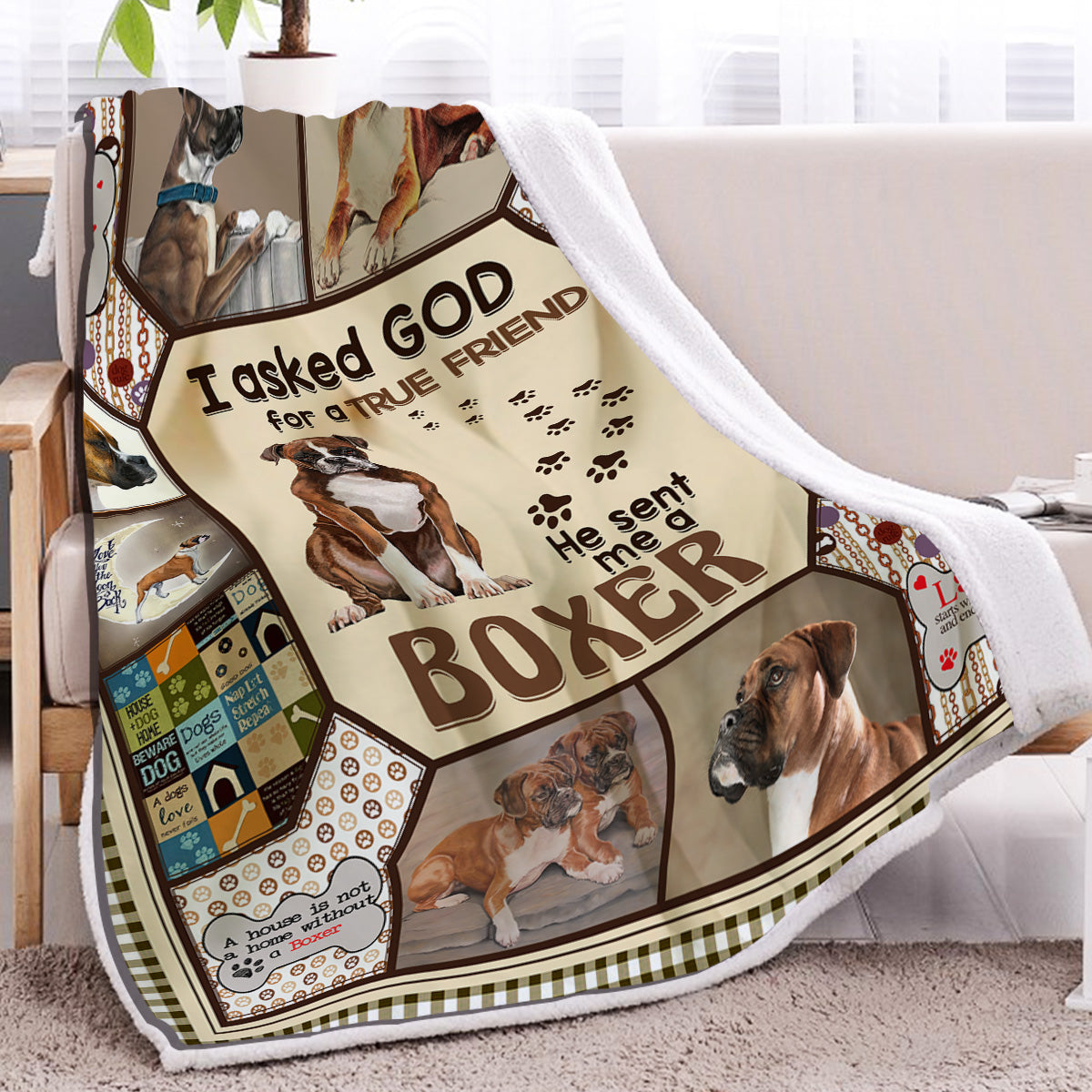 1 Pc Of Comfortable Fluffy Blanket For Dogs In Various Postures - Soft Sherpa Wool, Warm And Comfortable, Perfect For Home Decoration, Children's Blankets, Adult Cute Blankets, Sherpa Blankets, Wom