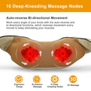 Electric 3D Shiatsu Neck & Shoulder Massager – Heated Deep Tissue Massage Pillow for Home, Office & Car
