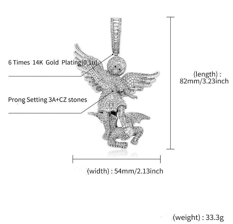Pendant Justice Angel Necklace Gold Australian Collars